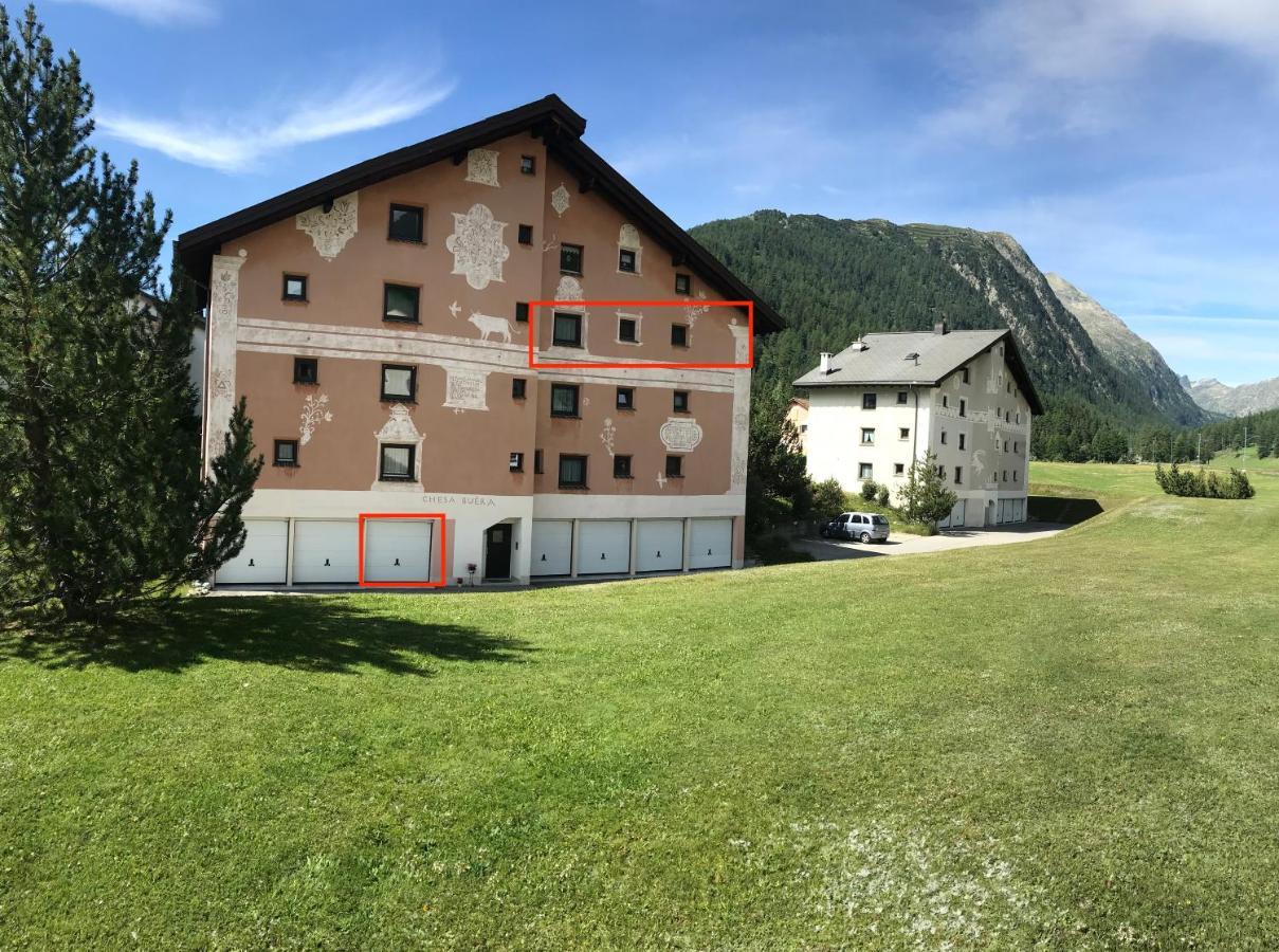 Ferienwohnung Chesa Buera Bever Exterior foto